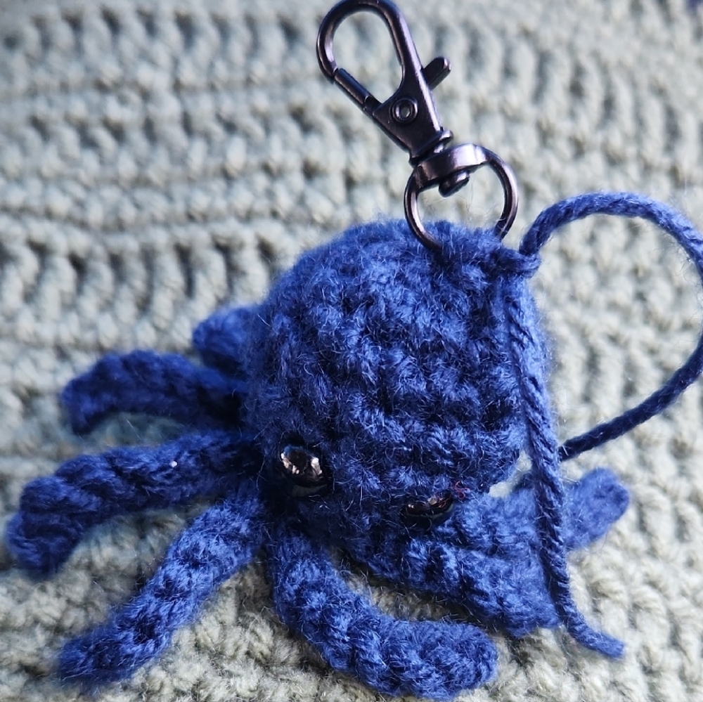 Handmade Crochet Baby Octopus Keychain by JordyDoodles - Picture 4 of 4